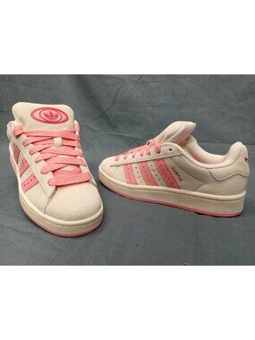 Adidas Campus 00s J Sneakers Suede Valentines Day Pink Girls Size 4 NEW NO BOX!